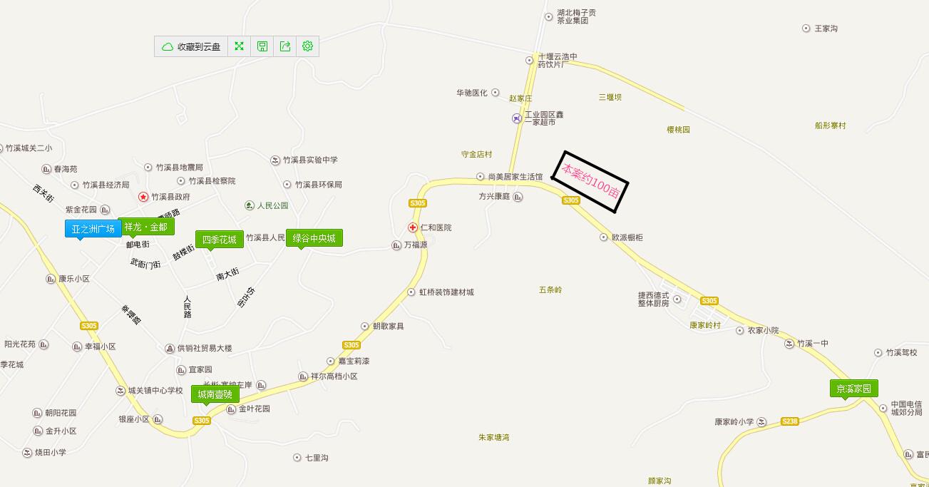 十堰市竹溪县东城新区3宗约100亩商住用地出让